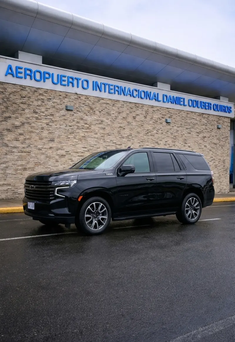 Black premium SUV for VIP airport transfers at Liberia airport (LIR), Costa Rica